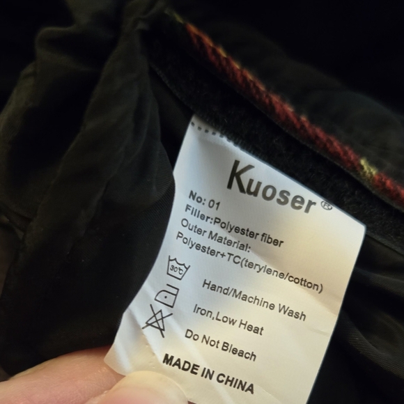 KUOSER Reversible Black and Plaid Dog Jacket #447 - Picture 9 of 10